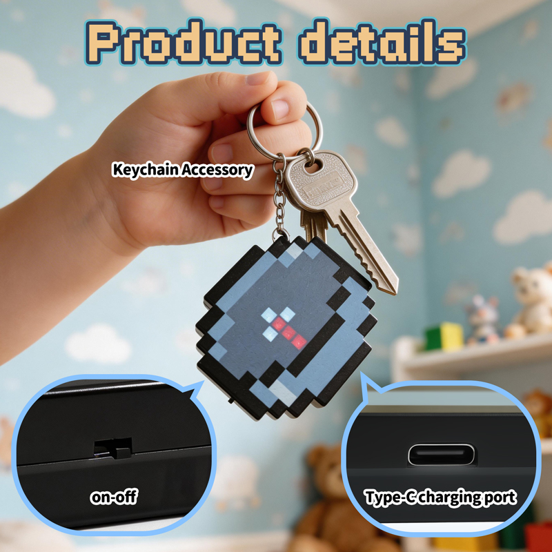 Retro Gaming Events - 2026 NEW Rechargeable Pixel Compass Keychain