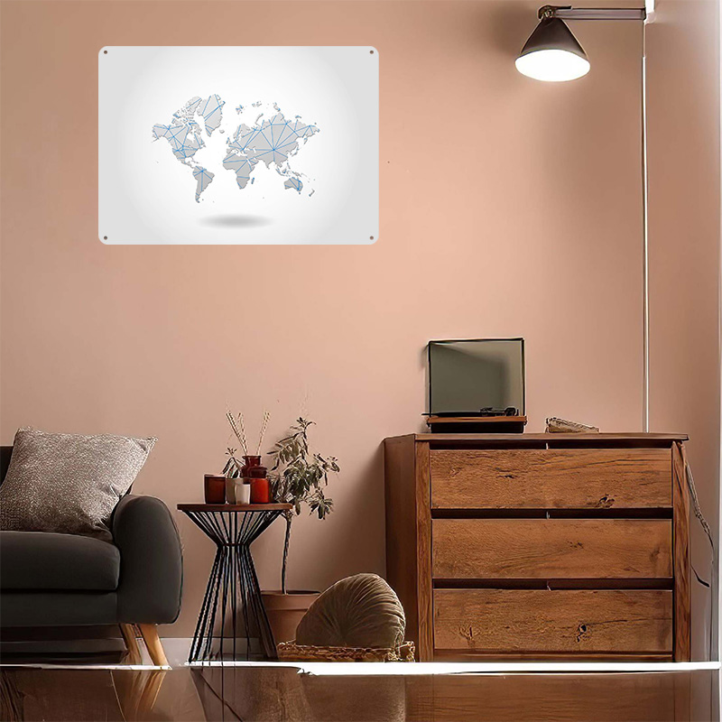 World Map Tinplate Poster Cust - World Of Retro Gaming ulasan dan harga