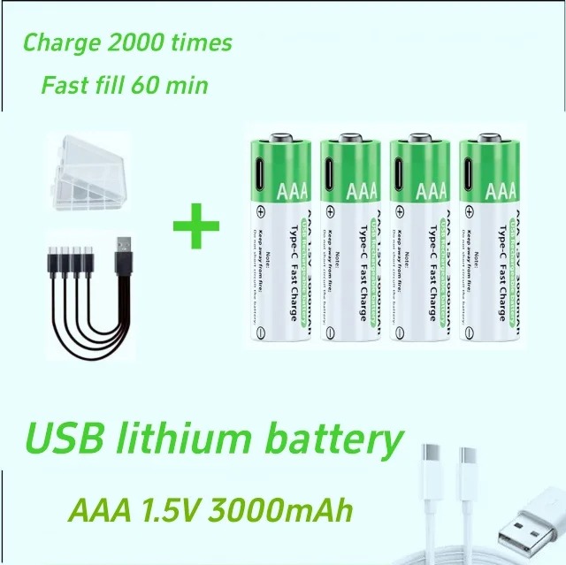 AA & AAA 3800mAh&3000mAh Li-io - Rechargeable Battery Aa ulasan dan harga