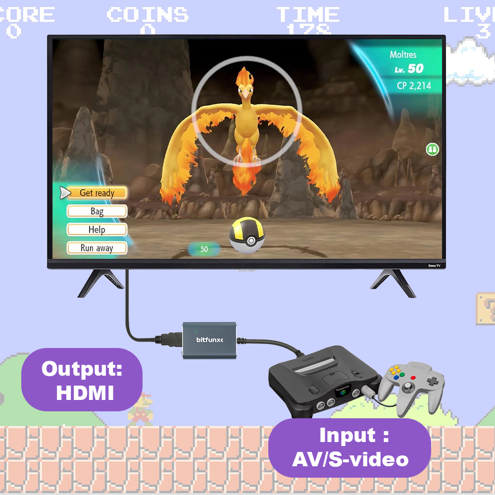 Bitfunx 720P Svideo / AV To HD - Retro Gaming Com ulasan dan harga