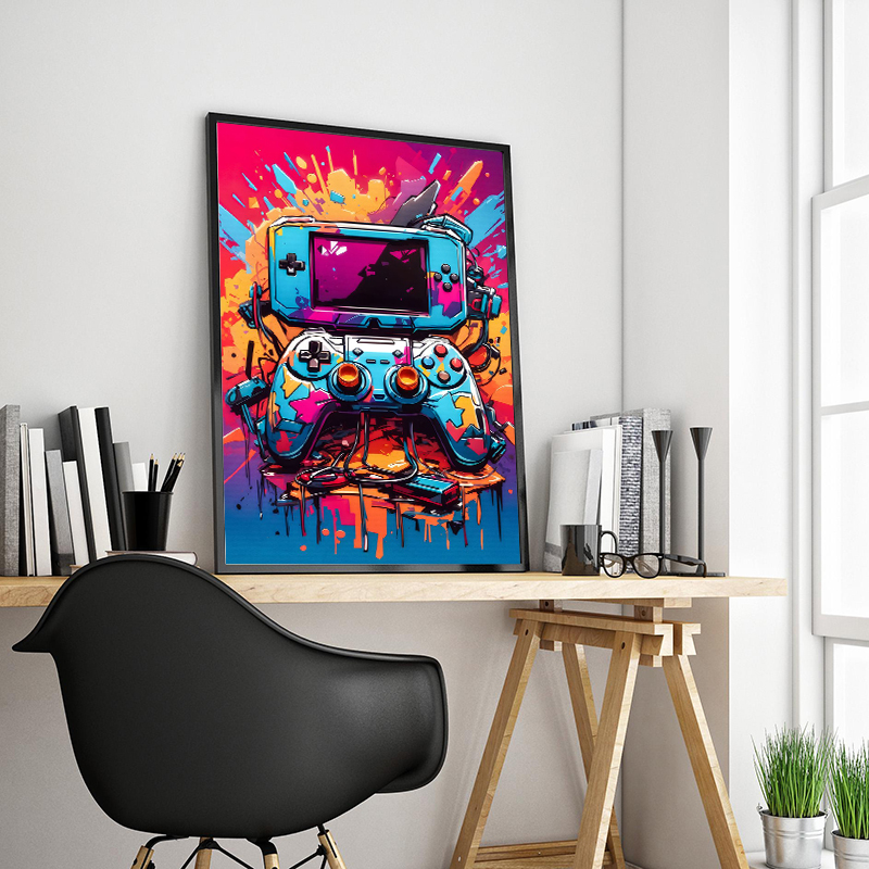 Graffiti Colorful Game Control - Retro Gaming Headset ulasan dan harga