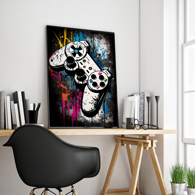 Graffiti Colorful Game Control - Retro Gaming Headset ulasan dan harga