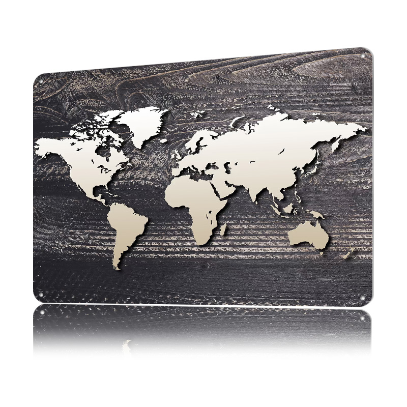 World Map 4 Metal Poster Custo - World Of Retro Gaming ulasan dan harga