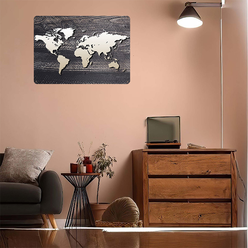 World Map 4 Metal Poster Custo - World Of Retro Gaming ulasan dan harga