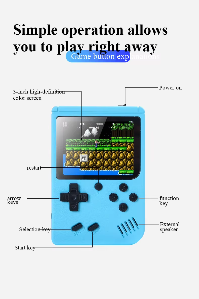 400 In 1 MINI Games Handheld G - Retro Gaming Com ulasan dan harga
