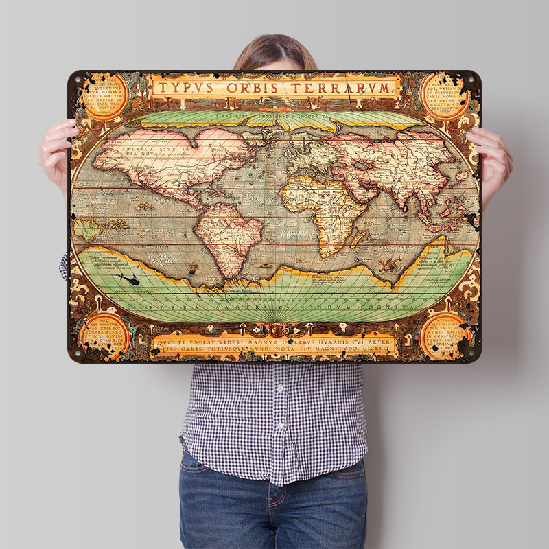 Old Map of the World Printed P - World Of Retro Gaming ulasan dan harga