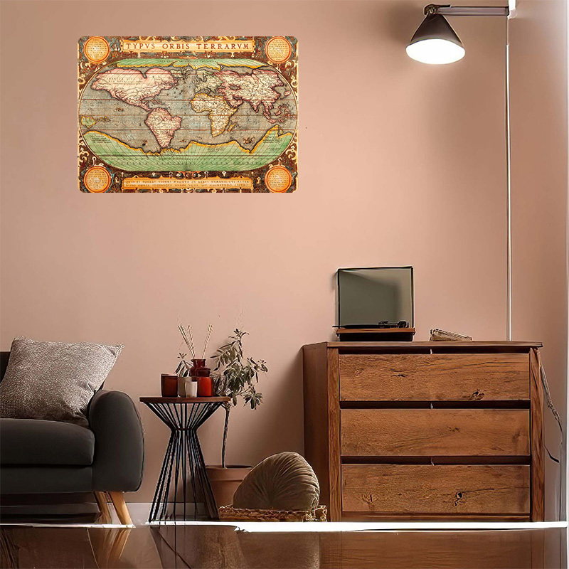 Old Map of the World Printed P - World Of Retro Gaming ulasan dan harga