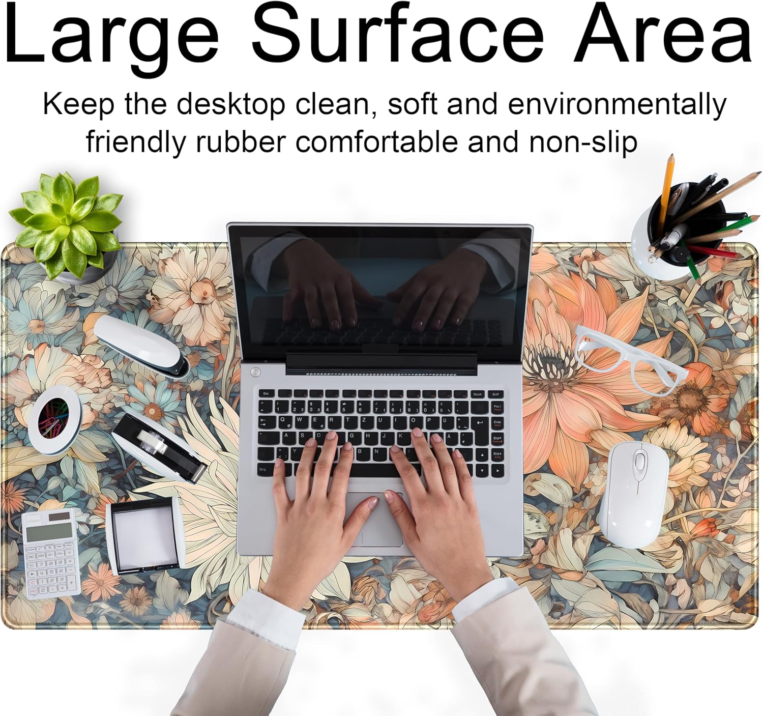 Retro Japanese Floral Desk Mat - Retro Gaming Keyboard And Mouse ulasan dan harga