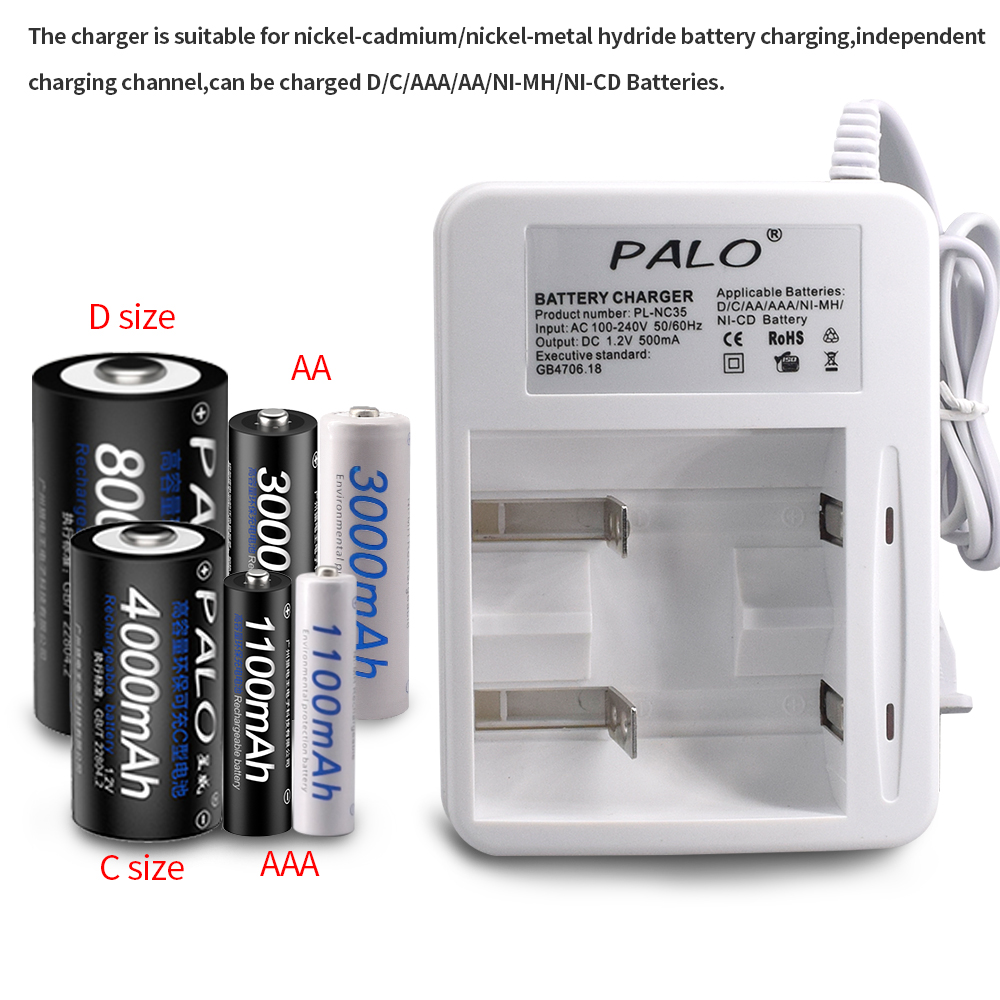 PALO Intelligent Smart Charger - Rechargeable Battery Aa ulasan dan harga