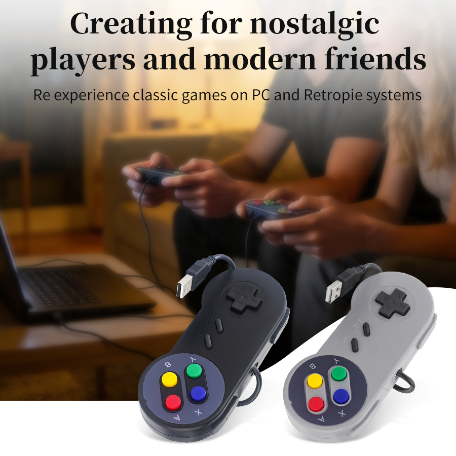 USB Gamepad Gaming Joystick Re - Retro Gaming Com ulasan dan harga